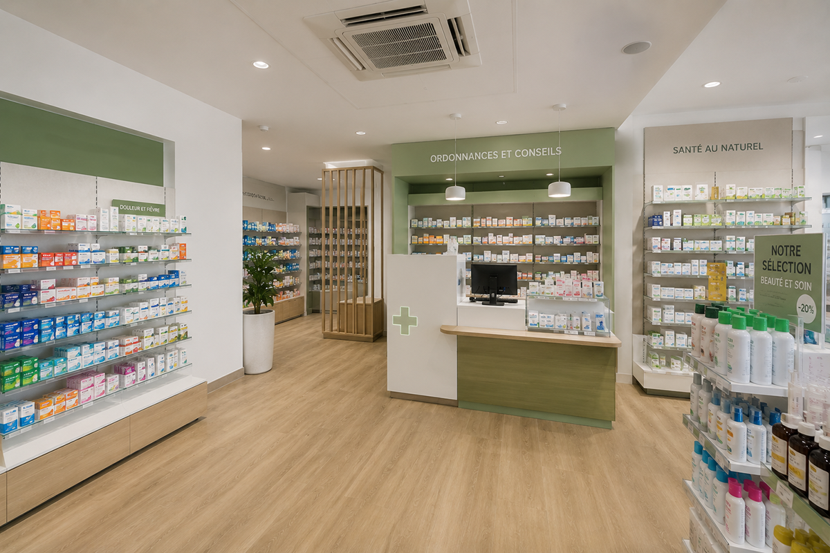 Pharmacie rénovée à Nîmes