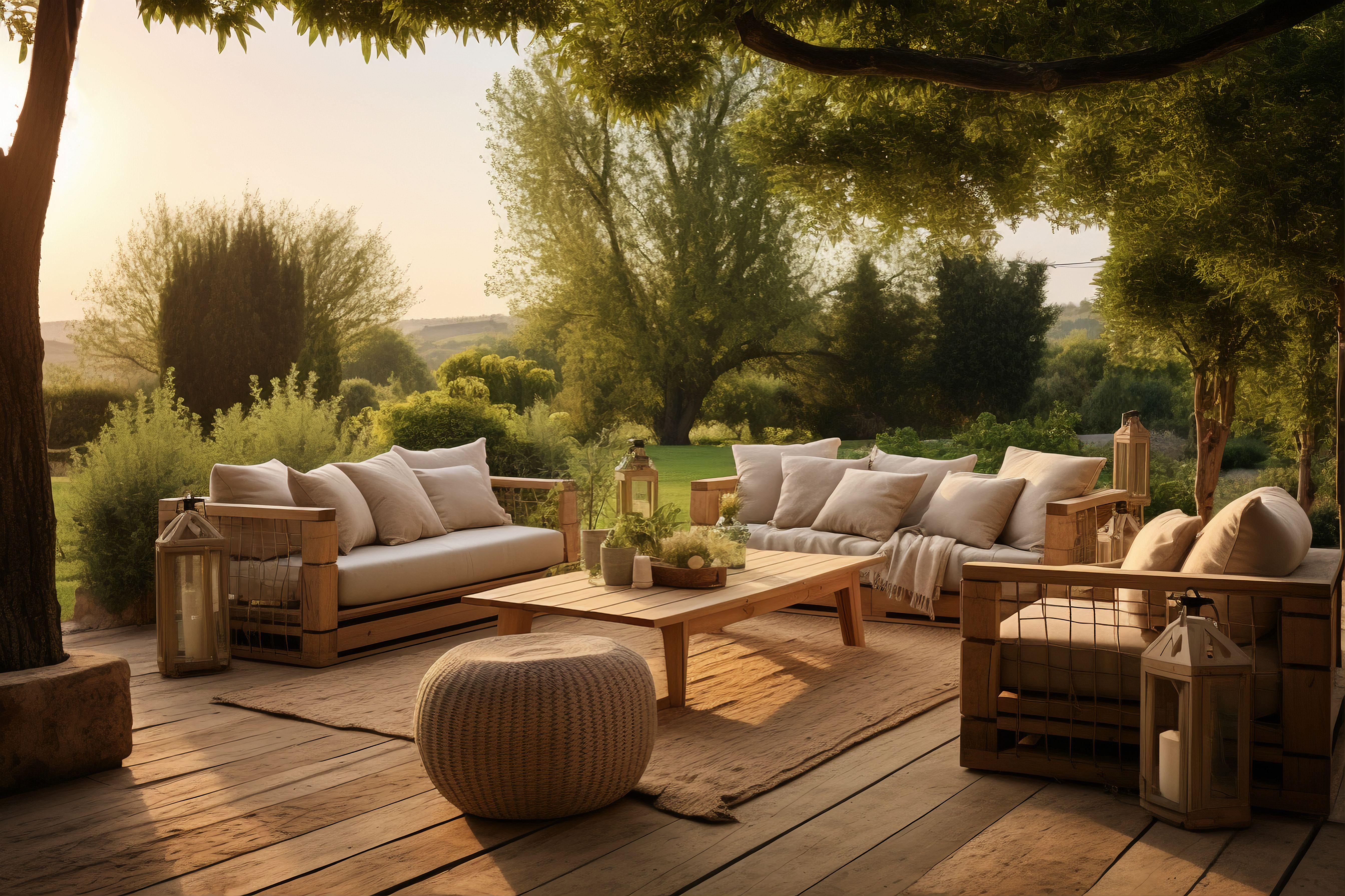 vue terrasse en bois