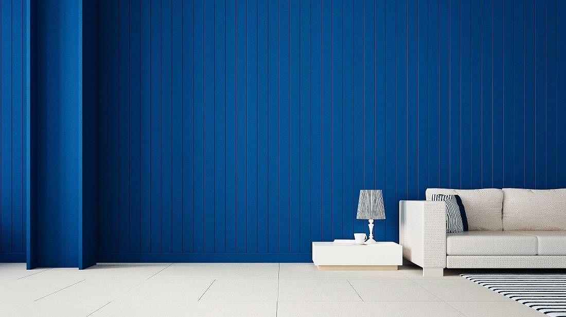 agencement intérieur bleu