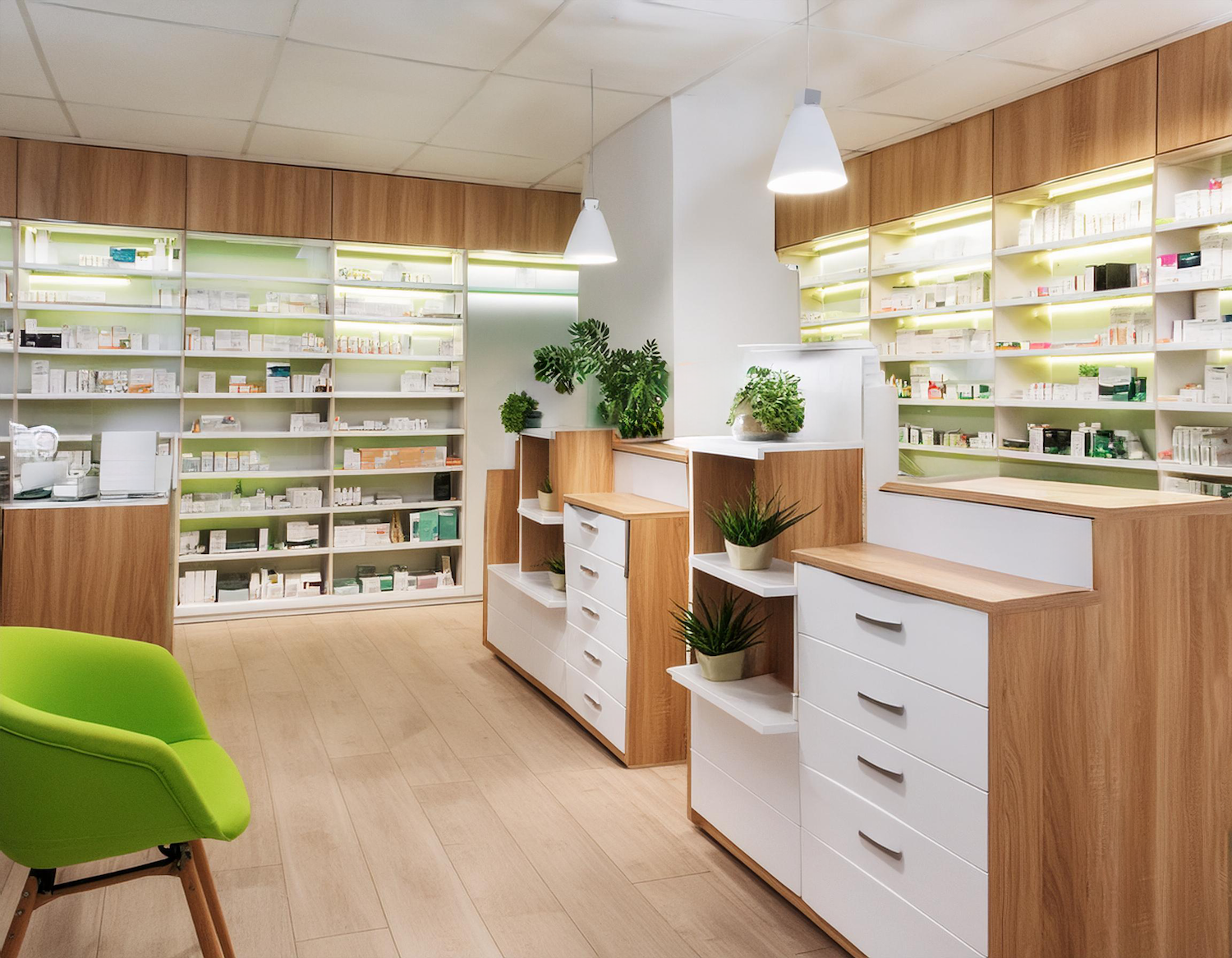 agencement de pharmacie à Metz par Architéa Thionville