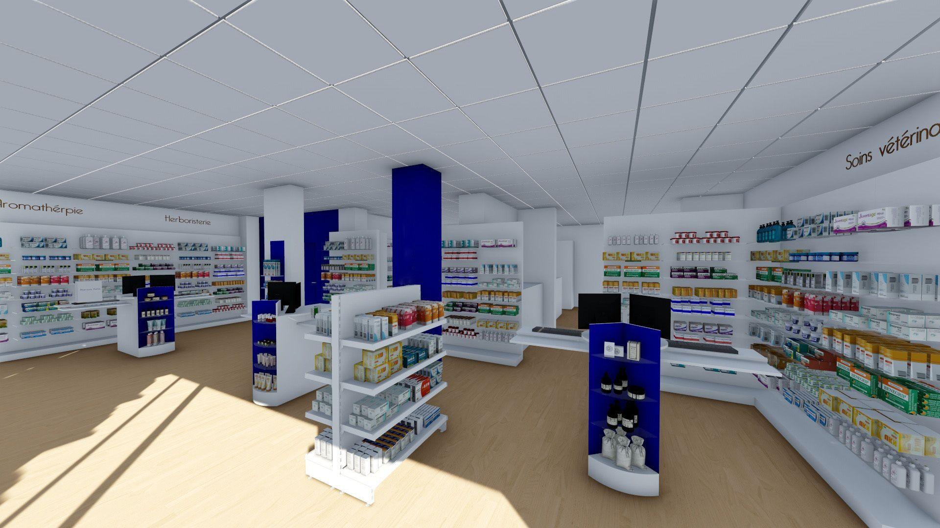 Aménagement intérieur de pharmacie à Amiens