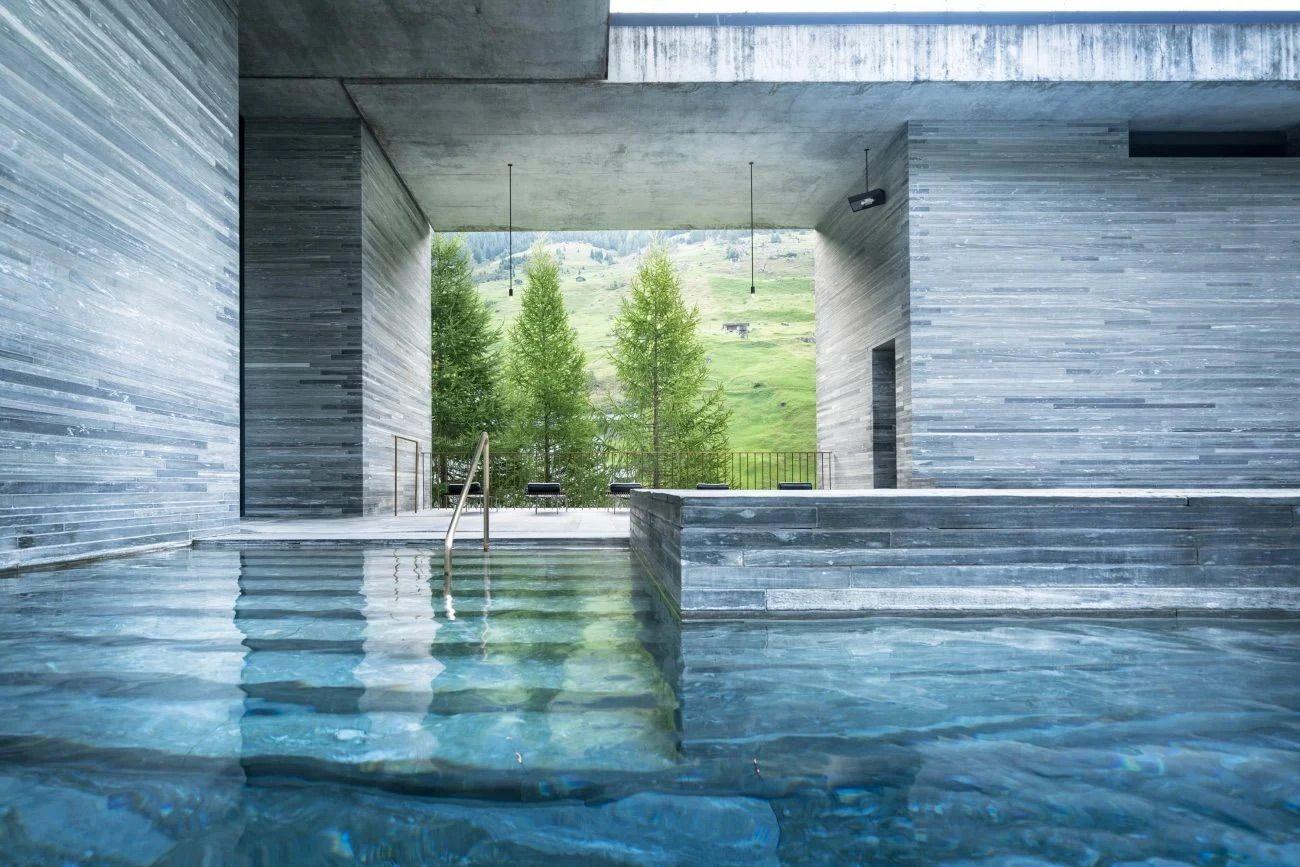 Le Therme Vals, en Suisse, conçu par Peter Zumthor